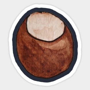 Elegant Chestnut in Watercolors Sticker